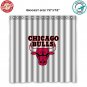Chicago Bulls 3 NBA Basketball Suport Shower Curtain