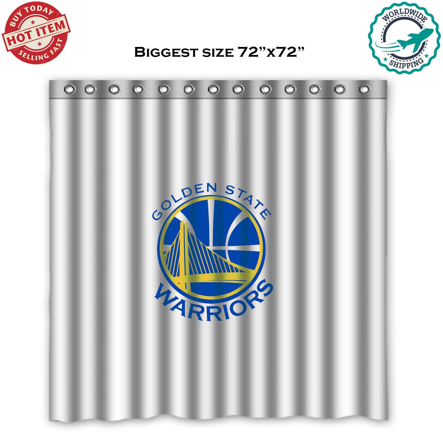 golden state warriors 2 NBA Basketball Suport Shower Curtain