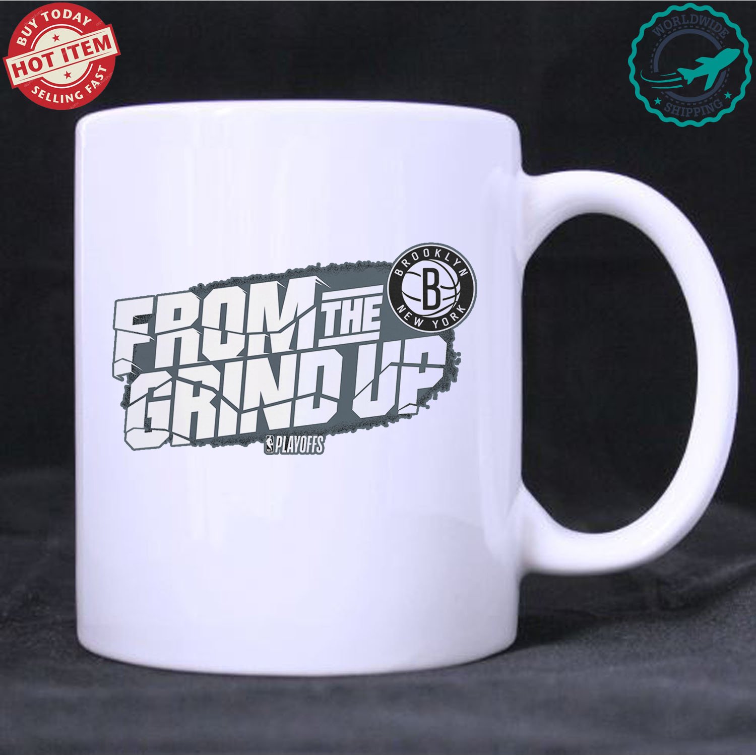 Brooklyn Nets 1 NBA Basketball Sport White Mug