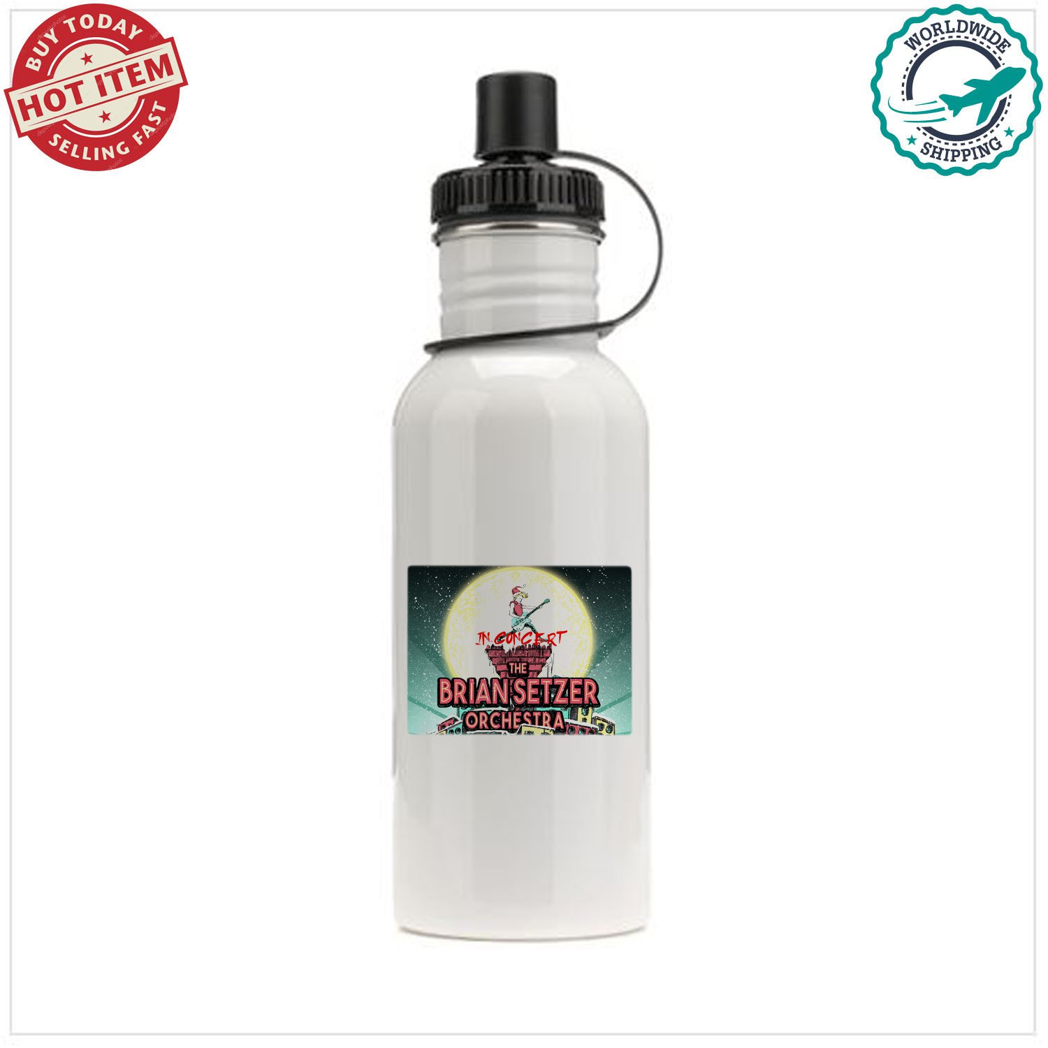 NEW THE BRIAN SETZER ORCHESTRA TOUR Album Concert Sports School Bottle