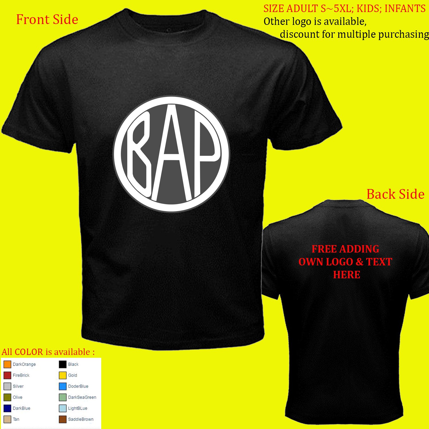 B.A.P Best Absolute Perfect 10 Tour Album Concert shirt All Size Adult S - 5XL Kids Infants Toddler
