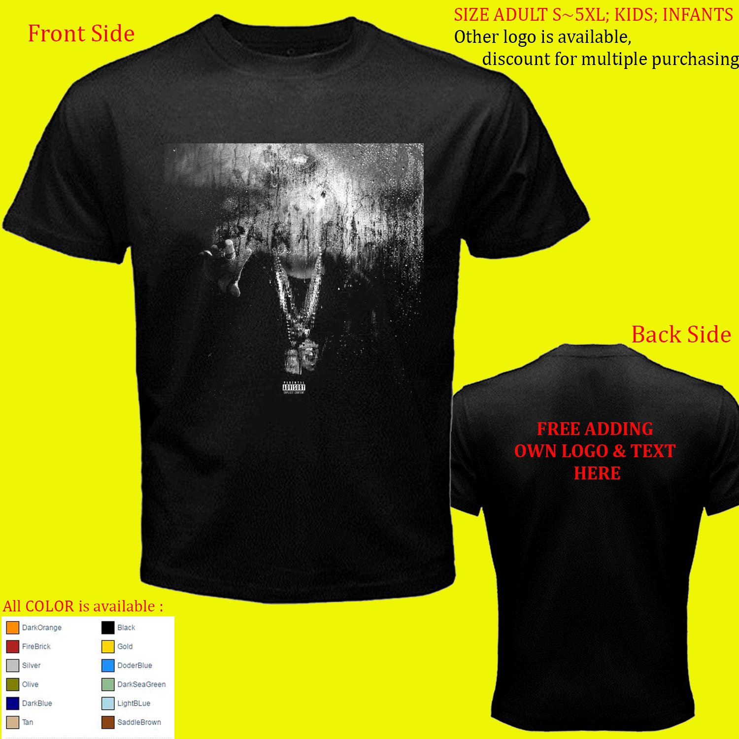 1 Big Sean & Tyga shirt All Size Adult S - 5XL Kids Infants Toddler