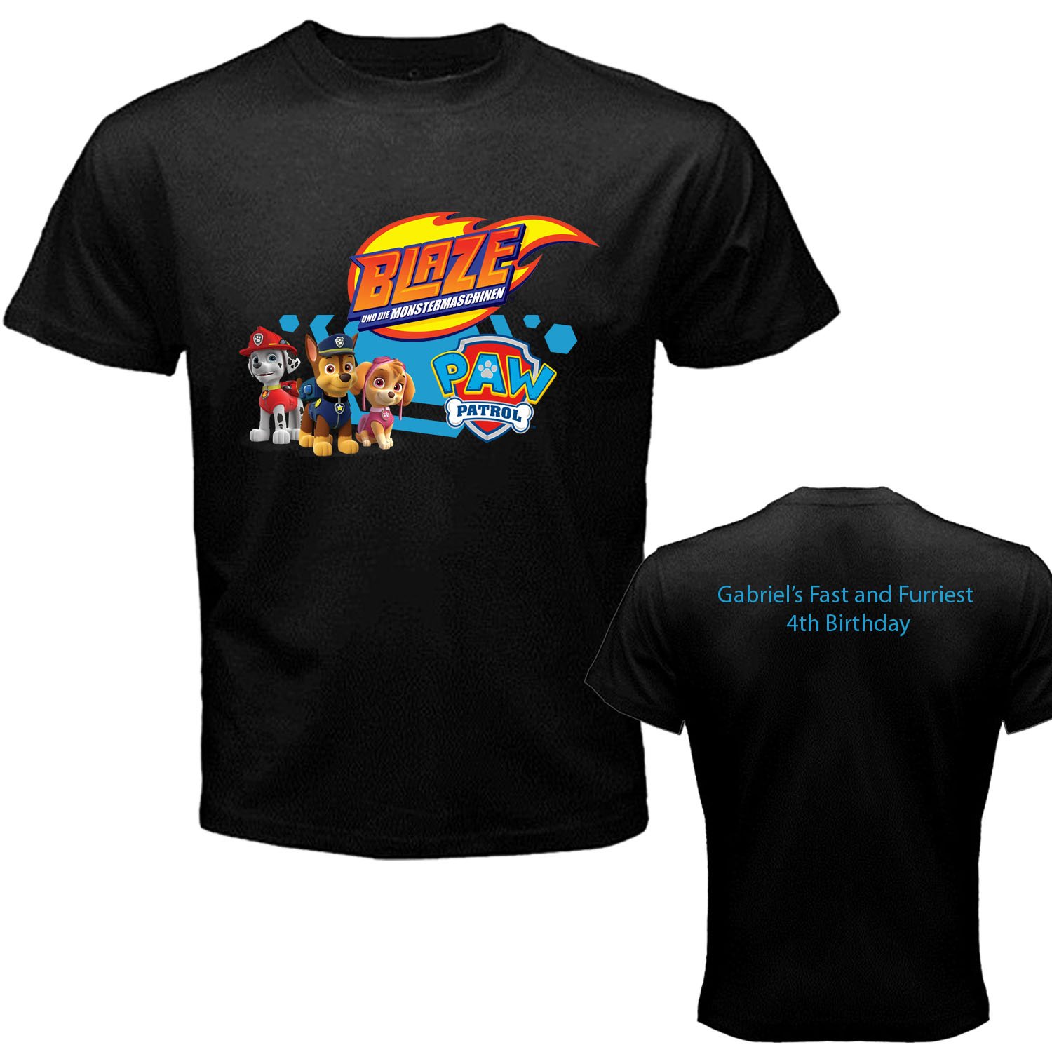 custom blaze and the monster machines shirt All Size Adult S - 5XL Kids Infants Toddler