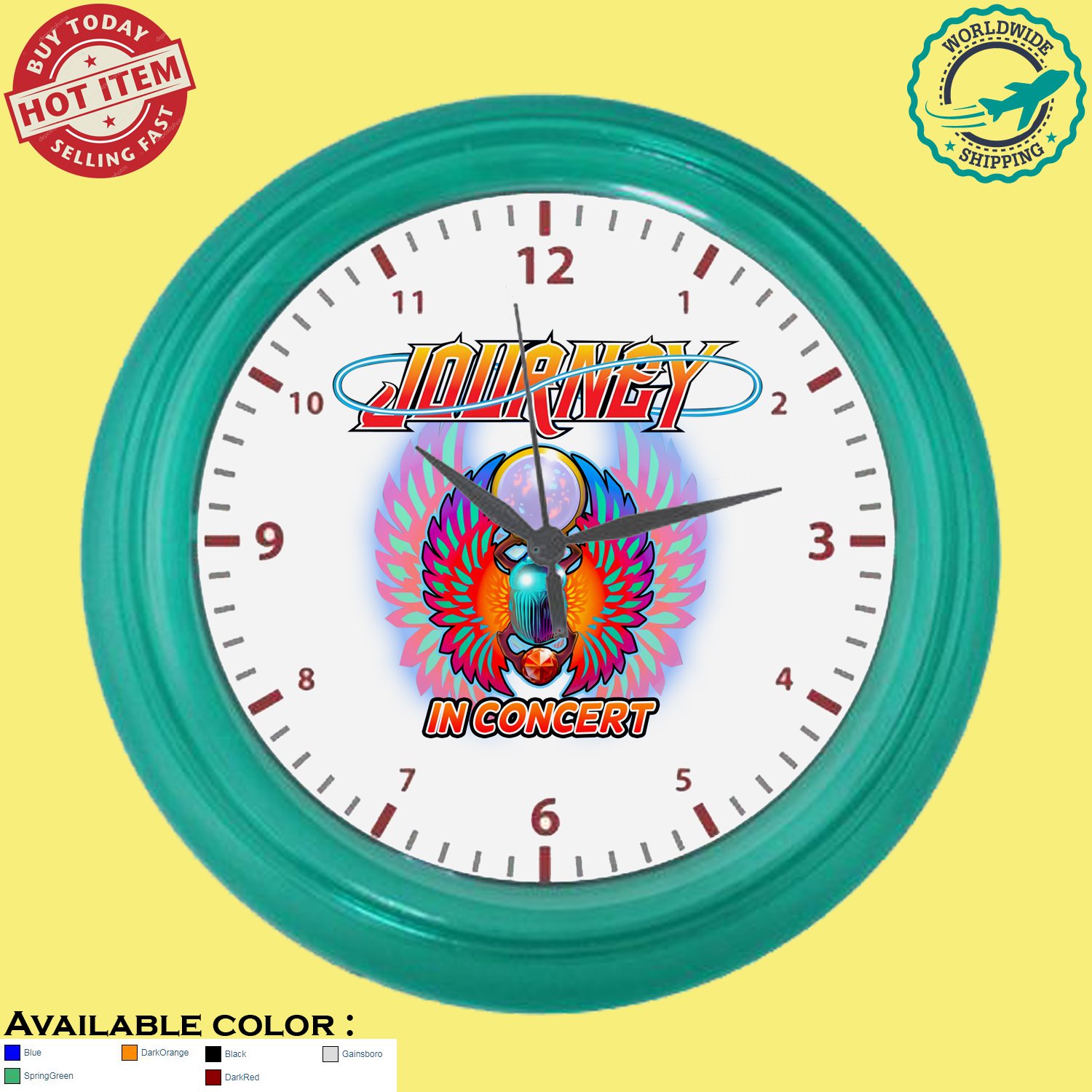 JOURNEY,PRETENDERS TOUR Wall Clocks