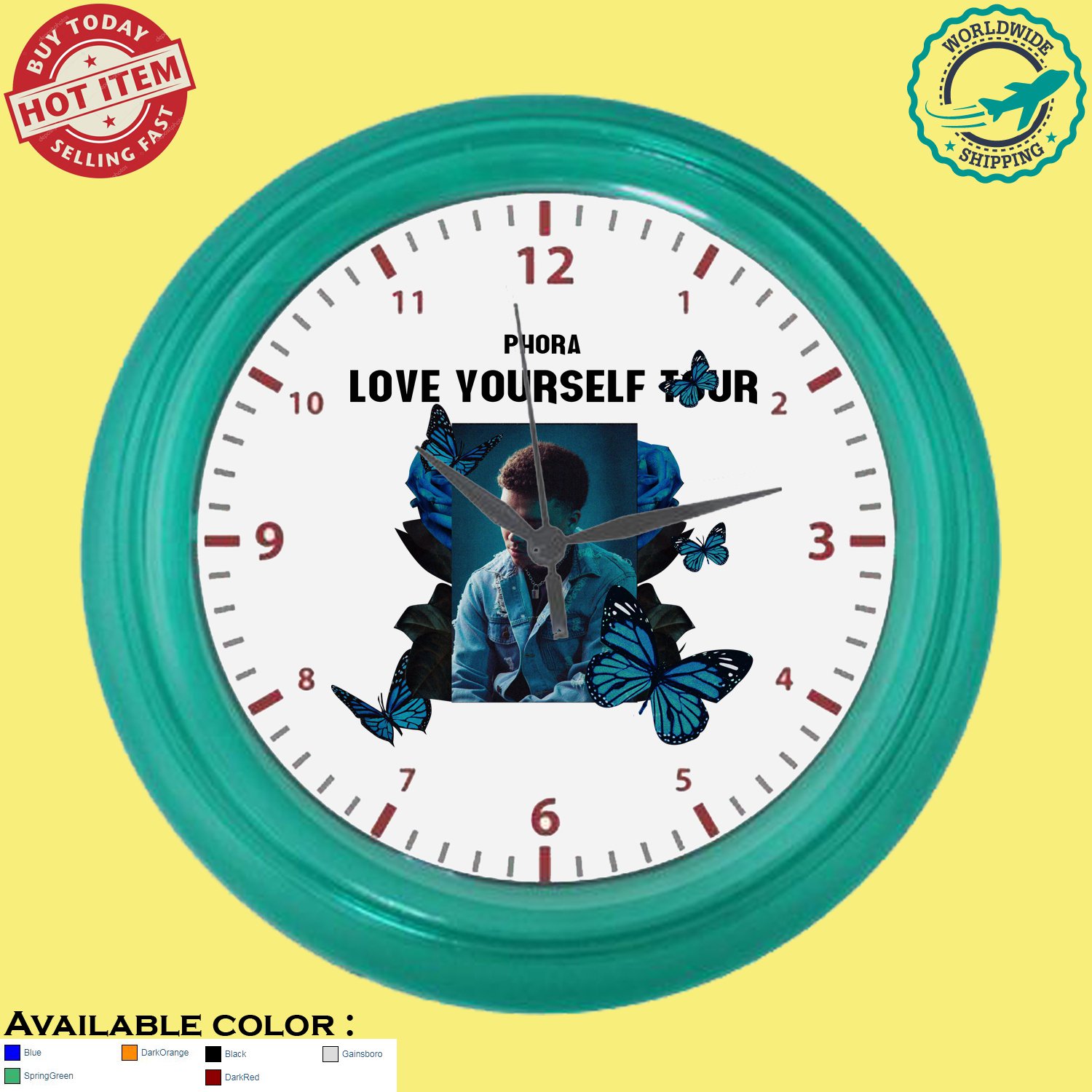 PHORA - LOVE YOURSELF TOUR Wall Clocks