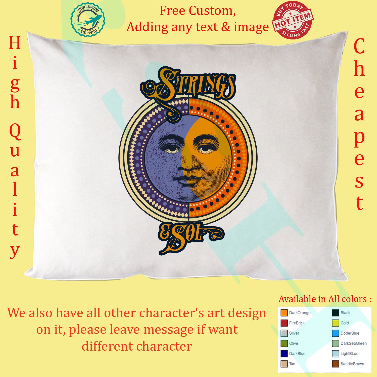 STRINGS & SOL FESTIVAL Pillow Cases