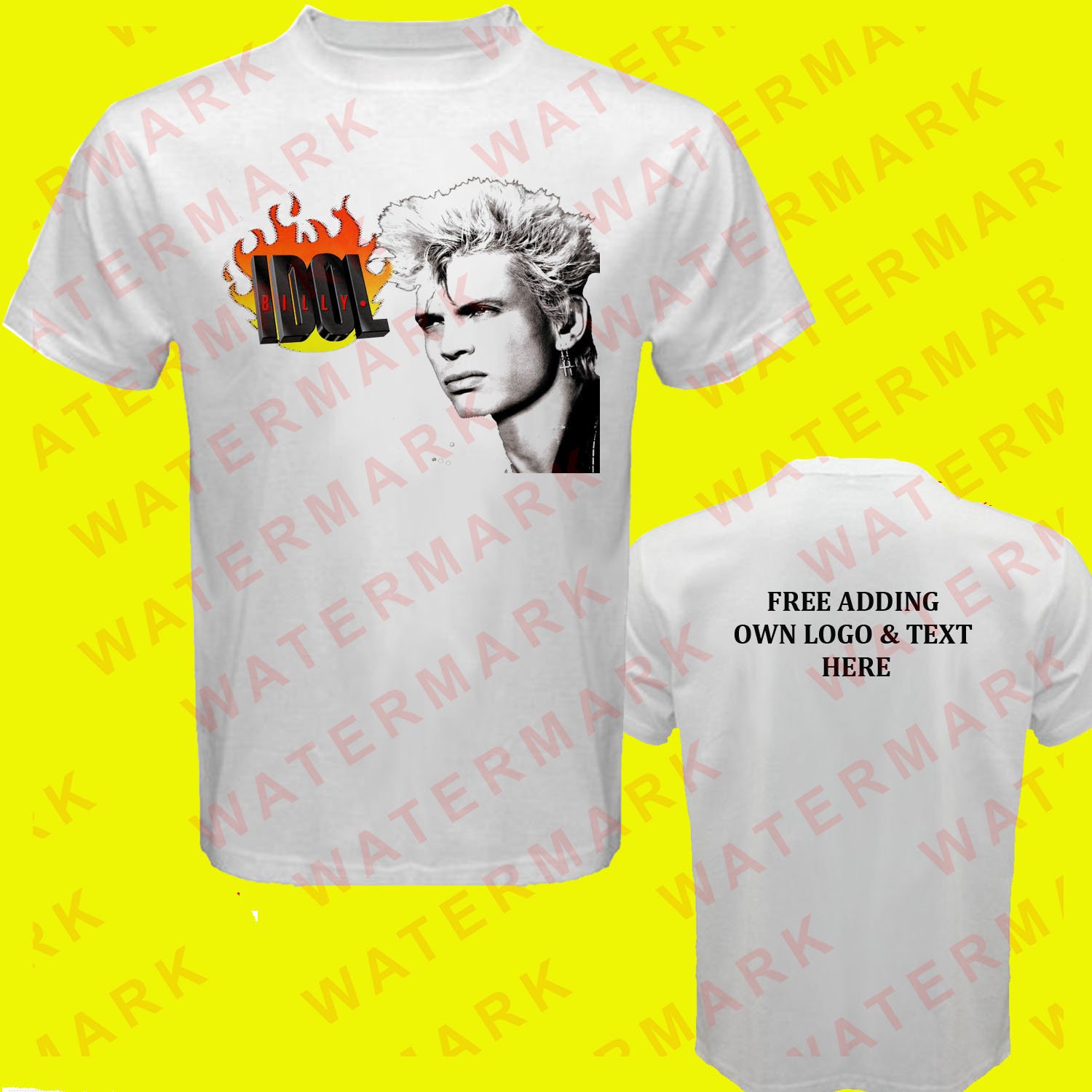 1 BILLY IDOL Neurotic Outsiders Chelsea shirt All Size Adult S - 5XL Kids Infants Toddler