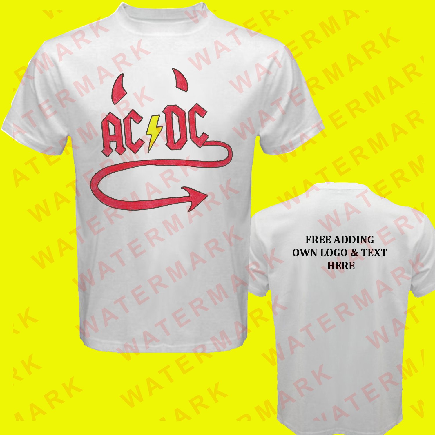 ACDC Malcolm & Angus Young 9 shirt All Size Adult S - 5XL Kids Infants Toddler
