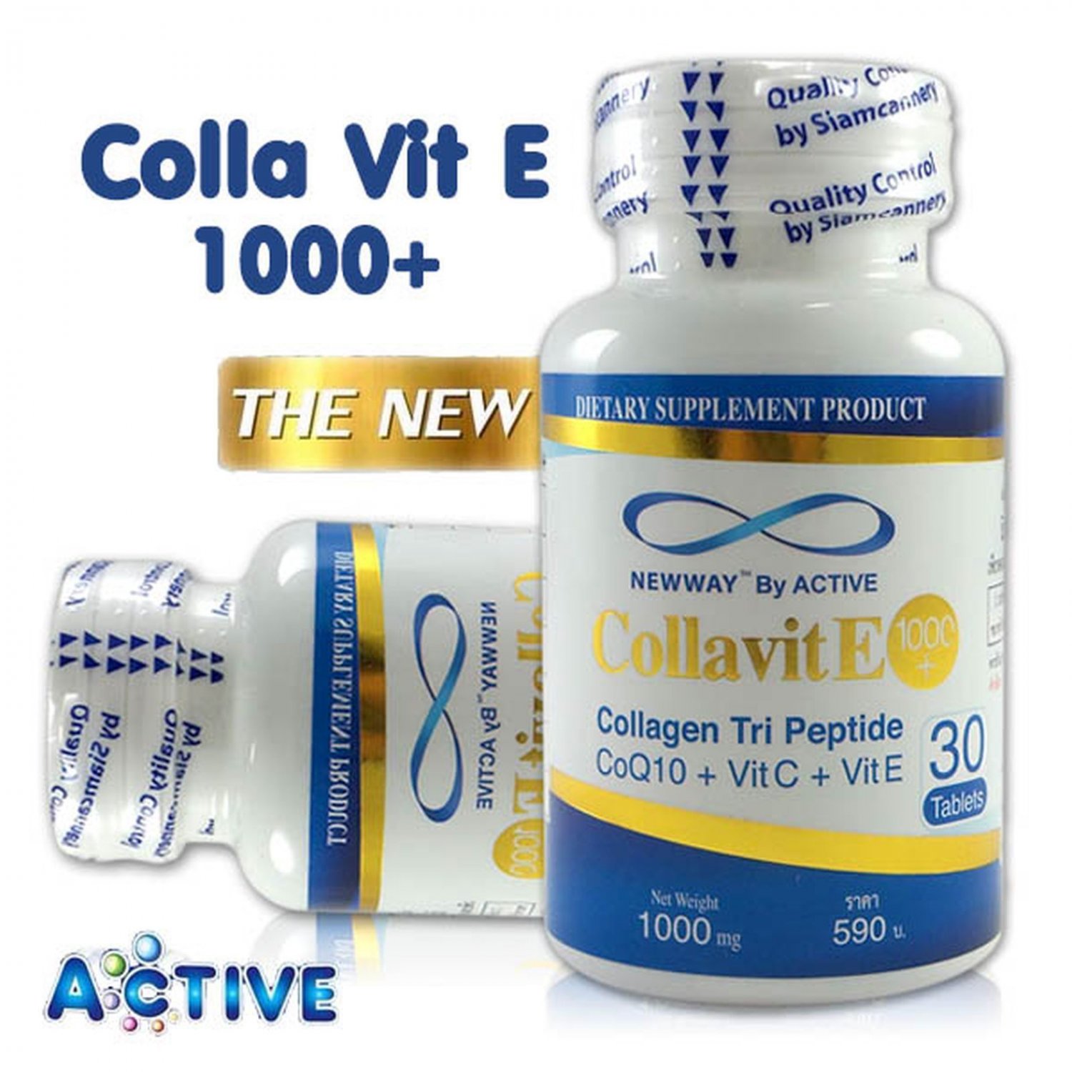 Active Newway Colla VitE 1000+ Collagen Tri Peptide JAPAN 30 Caps