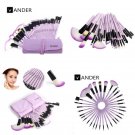 Profesional Set De 32 Pinceles Y Brochas Para Maquillaje Mango De Estuche Madera