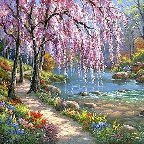 Spring 16x20 Paint By Number Canvas Kit DIY Oil Painting For Adults No Frame