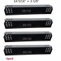 4Pk Heat Plates Set Shield Tent Burner Covers Steel For Gas Grill Master BBQ New