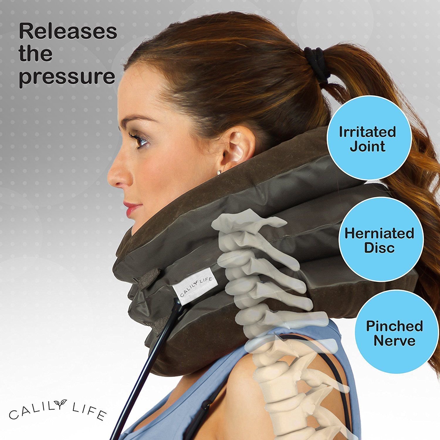 Spine Neck Traction Device Inflatable Neck Brace Neck Collar Support For Pain