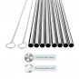 10.5" Long Reusable Stainless Steel Drinking Straws Metal for 30 Oz Yeti Tumbler