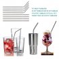 10.5" Long Reusable Stainless Steel Drinking Straws Metal for 30 Oz Yeti Tumbler