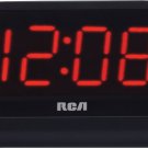Digital LED Alarm Clock Tabletop Bedside Bedroom Black Large Desktop Electronic