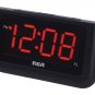 Digital LED Alarm Clock Tabletop Bedside Bedroom Black Large Desktop Electronic
