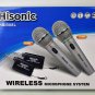 2 Metal Dual UHF Wireless Cordless Microphone System Long Distance 16 Hours Use