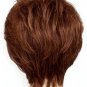 Womens Wigs Human Full Hair Elegant Short Fluffy Medium Auburn Daily Wear Girls