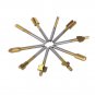 10 Pcs 3 Mm 1/8" Mini Shank Hss Titanium Router Bits For Dremel Rotary Tool Set