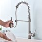 Kitchen Faucet Brushed Nickel Single Handle Stainless Steel Pull Out Sprayer