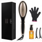 Cepillo Alisador De Cabello Electrico profesional Antiestatic + Aceite Argan KIT