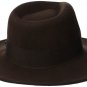 Travel Hat Indiana Jones Men's Water Repellent Wool Felt Fedora, Brown, Medium S