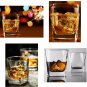 Square "Ice Cube" Double Old Fashioned Whiskey/Scotch Glass Drink,10 oz,Set of 4