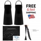 Heavy Duty Waterproof Apron Tough Cooking Dishwashing Cleaning Bib Chef 2 pack