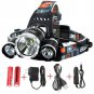 Super Bright 8000 Lumens LED Headlight Lamp Flashlight Waterproof Hard Hat Light