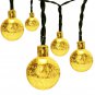 30 LED Solar String Lights 20 FT Outdoor Waterproof Warm White Decor Ball Party