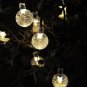 30 LED Solar String Lights 20 FT Outdoor Waterproof Warm White Decor Ball Party