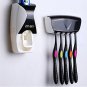 Toothpaste Dispenser Kit Squeezer w/ Toothbrush Holder Bathroom Accessories Set