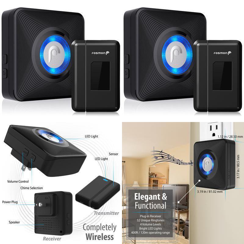 Wireless Alarm Door Sensor Alert Bell Business Entrance Set
