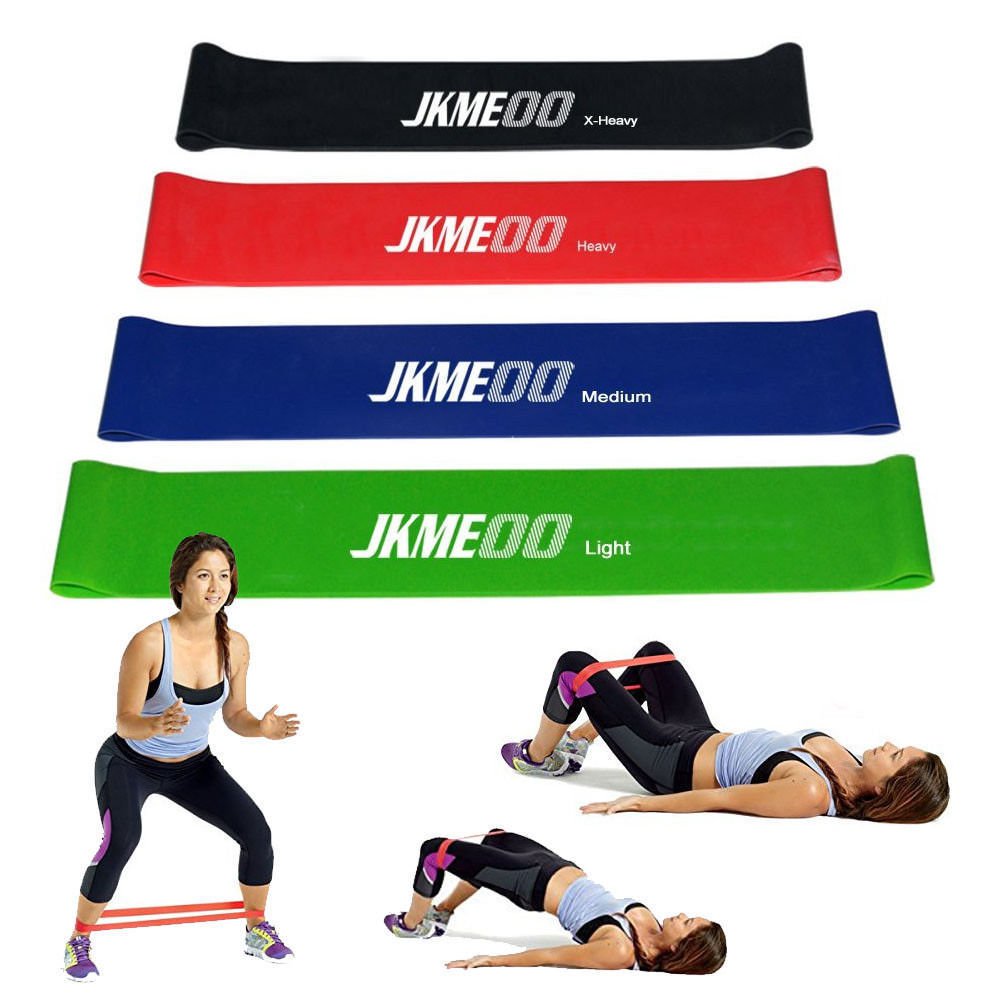 4PC Workout Resistance Bands Loop Set CrossFit Fitness Yoga Booty Exercise Band