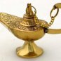 Oil Lamp Incense Burner Aladdin Genie Lamp Brass Ornate Rare Vintage Decoration