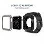iWatch Watch Grey Rugged Protective Case Cover and Wrist Strap Band 42mm