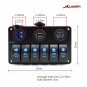 Switch Panel,Ausdin Digital 12/24V Led Light Bar Rocker Switch Control Panel Mar