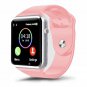 Smart Watch Pink Wristband Smartphone Compatible For Android Apple Ios Device