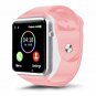 Smart Watch Pink Wristband Smartphone Compatible For Android Apple Ios Device