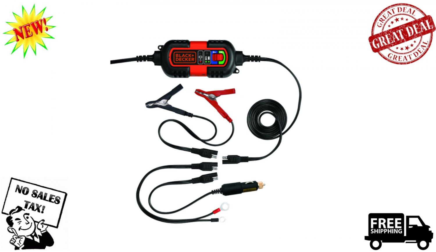 Maintainer Car Black Decker BM3B Charger 6V and 12V Battery Motorcycle