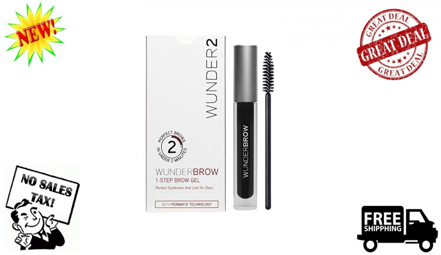 Wunderbrow Brow Gel Perfect Eyebrows Jet Black Wunder2 Make Up Girls Eye Beauty