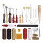 25 Punch Tools Kit Stitching Carving Working Sewing Saddle Groover Leather Craft