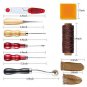 25 Punch Tools Kit Stitching Carving Working Sewing Saddle Groover Leather Craft