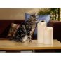 3 Luminara Flickering Moving Wick Flameless Pillar Candle LED Remote Candles Set
