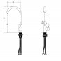 Kitchen Faucet Single Handle Pull-Down Sink Faucet Stainless Steel Bar Mixer