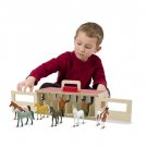 Melissa Take Along Show Horse Stable Play Set Wooden Stable Box 8 Toy Horses New