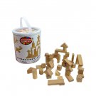 Wooden Building Blocks 42 Piece Set Natural Color Boys Girls Toys Wood Kids New
