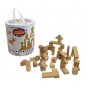 Wooden Building Blocks 42 Piece Set Natural Color Boys Girls Toys Wood Kids New