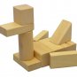 Wooden Building Blocks 42 Piece Set Natural Color Boys Girls Toys Wood Kids New
